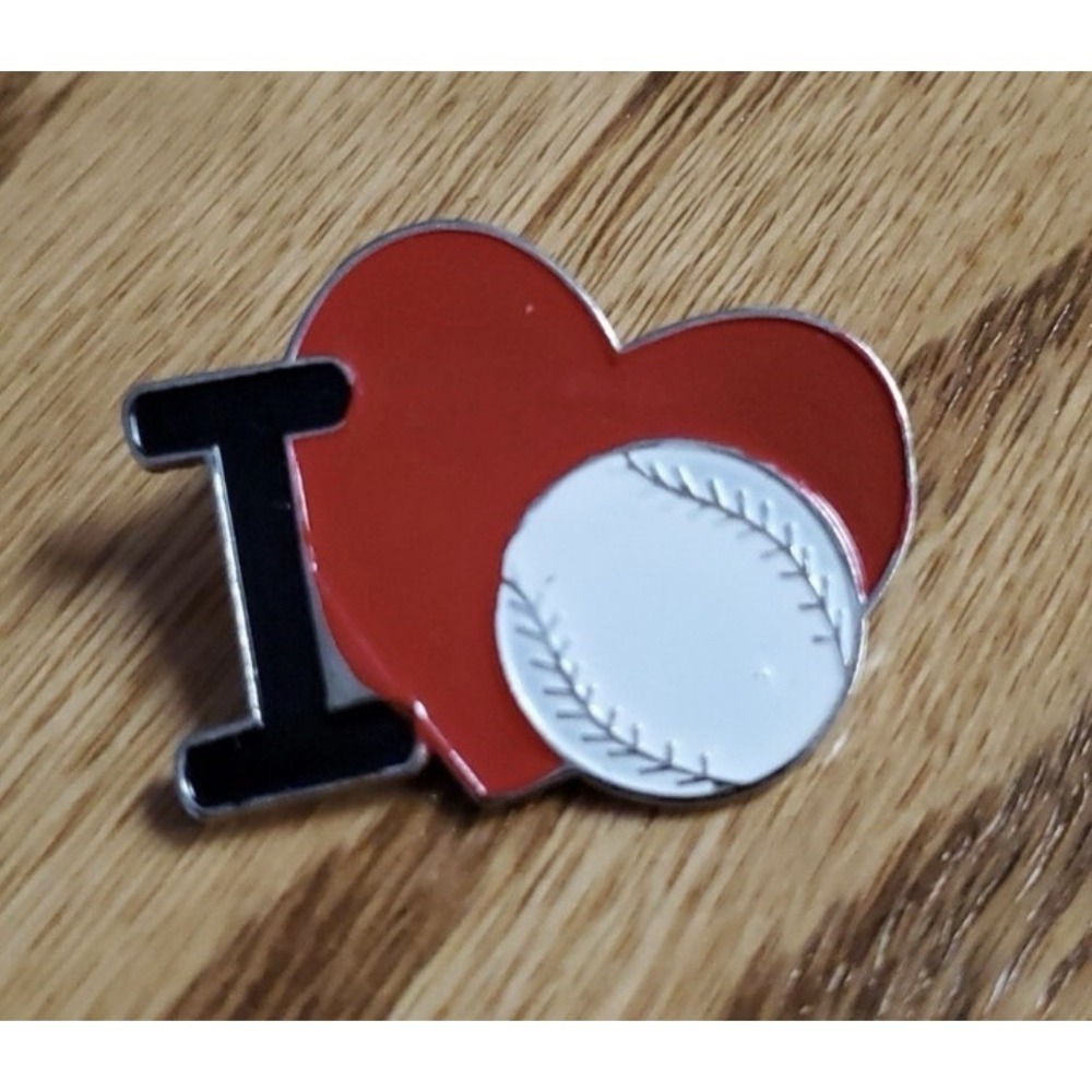 I LOVE HEART Softball sports‎ NOVELTY PINs 12 Count NEW
